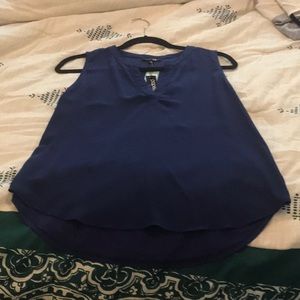 Blue Mixed Media Blouse